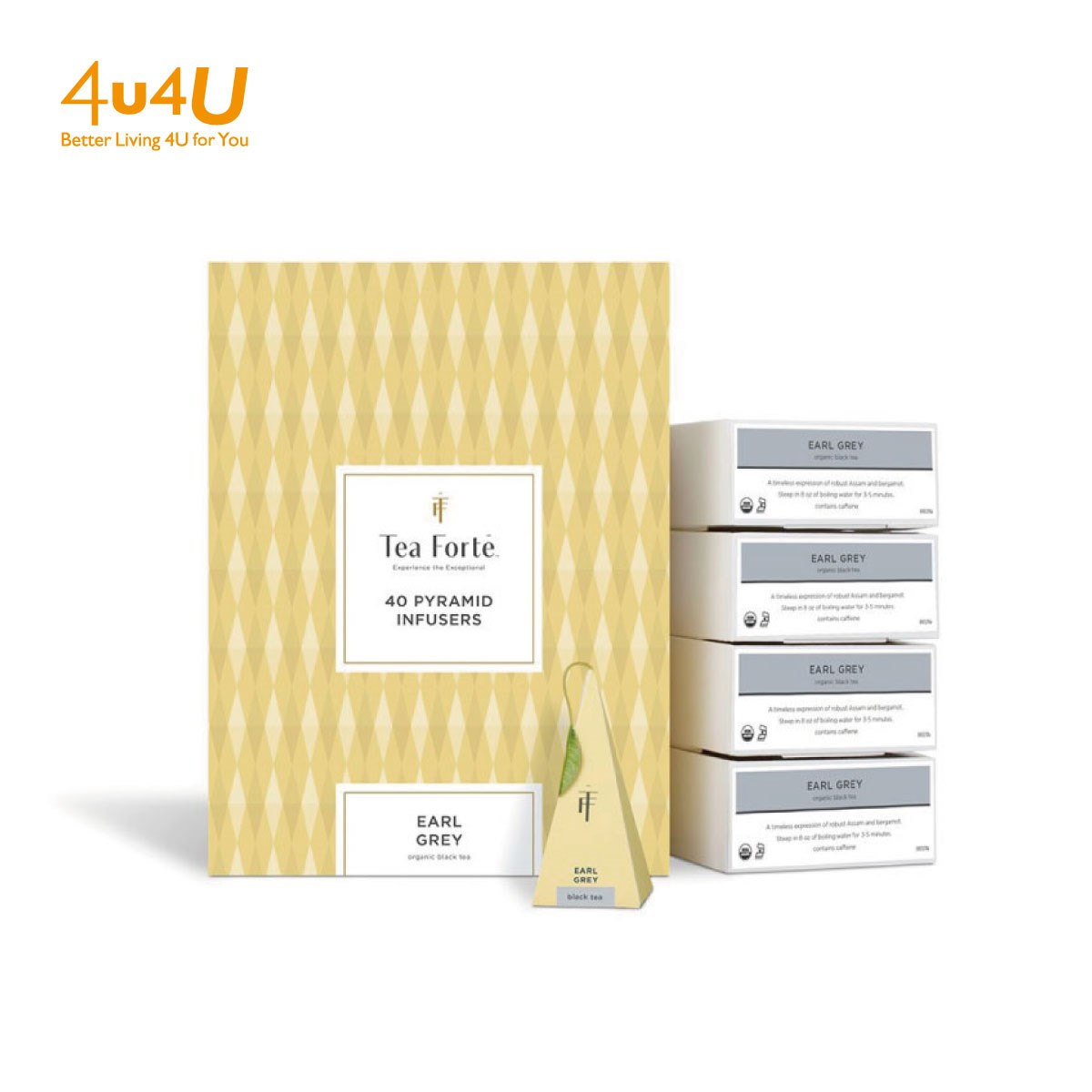 Tea Forte 40入金字塔型絲質茶包 - 伯爵紅茶 Event Box - Earl Grey ▶90F015
